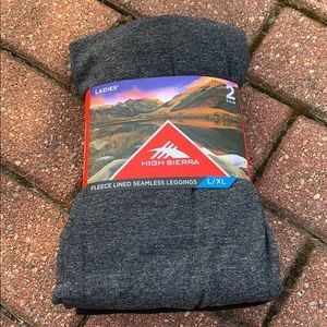 New High Sierra 2 pack fleece lined leggings sizeL